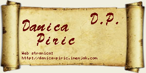 Danica Pirić vizit kartica